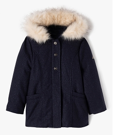 GEMO Manteau pailleté à capuche fille - LuluCastagnette navy