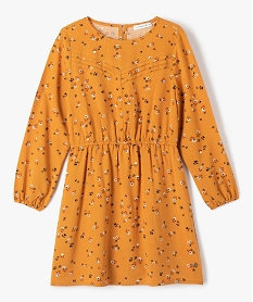 GEMO Robe fluide à manches longues fille - LuluCastagnette Jaune