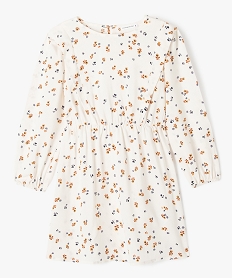 GEMO Robe de cérémonie manches longues fleurie fille - LuluCastagnette Beige