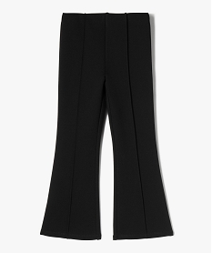 pantalon en maille coupe flare fille noirE295601_1