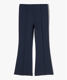 pantalon en maille coupe flare fille bleuE295701_1