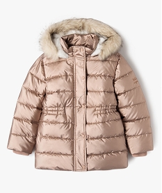 GEMO Parka déperlante à capuche avec doublure peluche fille rose standard