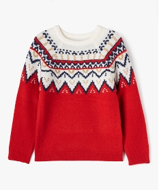 GEMO Pull de Noël avec touches pailletées fille rouge standard