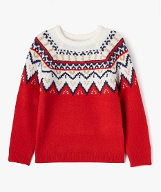 pull de noel avec touches pailletees fille rouge pullsE298501_1