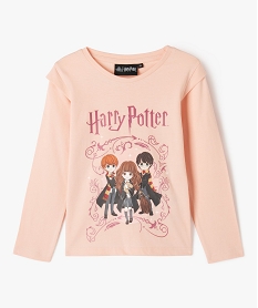 GEMO Tee-shirt à manches longues avec motif fille - Harry Potter Rose