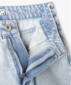 jean coupe regular taille haute avec bas sans coutures fille blanc chine jeansE314901_2