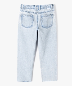 jean coupe regular taille haute avec bas sans coutures fille blanc chine jeansE314901_3