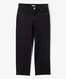 GEMO Jean coupe Regular taille haute avec bas sans coutures fille noir standard