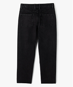 jean coupe regular taille haute avec bas sans coutures fille noir jeansE315001_3