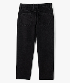 jean coupe regular taille haute avec bas sans coutures fille noir standard jeansE315001_3