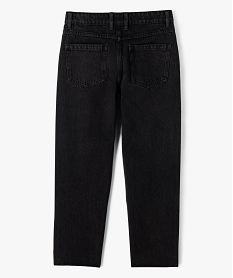 jean coupe regular taille haute avec bas sans coutures fille noir standard jeansE315001_4