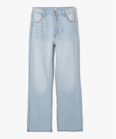 jean fille coupe ample avec taille haute bleu jeansE315201_1