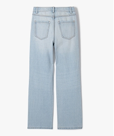 jean fille coupe ample avec taille haute bleu jeansE315201_3