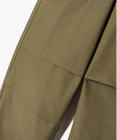 pantalon ample resserre aux chevilles avec ceinture elastique fille vert pantalonsE315501_2