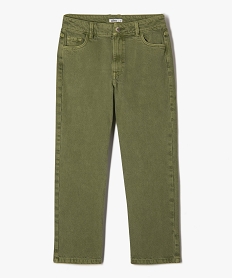 GEMO Jean Regular taille haute fille vert standard