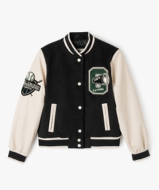 GEMO Blouson bomber sportswear bimatière garçon - Camps United Noir