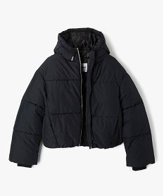 parka courte et large a capuche fille noir standard doudounesE318001_3