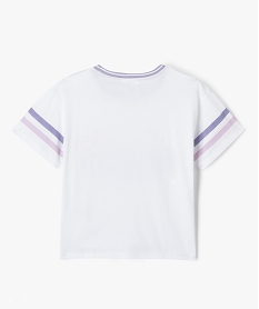 tee-shirt a manches courtes motif pikachu fille - pokemon blancE321801_4