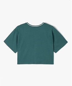 tee-shirt court a manches courtes avec motifs fille - camps united vert tee-shirtsE322101_3