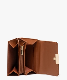 porte-monnaie a rabat multipoche femme orange porte-monnaie et portefeuillesE325101_3