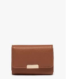 porte-monnaie a rabat multipoche femme orange porte-monnaie et portefeuillesE325101_4