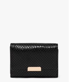 GEMO Porte-monnaie à rabat multipoche femme Noir