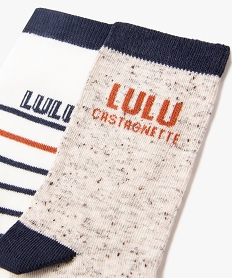 chaussettes a motifs garcon (lot de 2) - lulucastagnette bleu