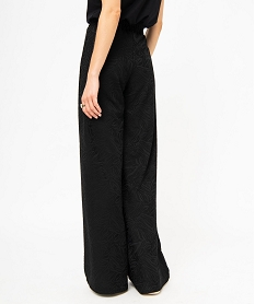 pantalon en maille texturee coupe ample avec taille elastique femme noirE333001_3