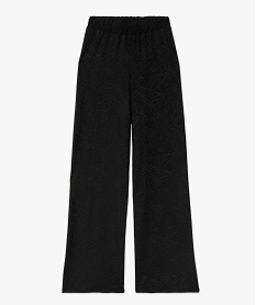 pantalon en maille texturee coupe ample avec taille elastique femme noirE333001_4