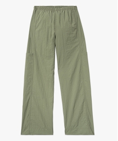 pantalon large en toile de parachute femme vert pantalonsE335001_4