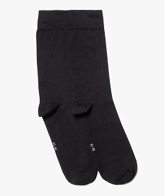 GEMO Chaussettes fines tige haute homme (lot de 2) noir standard