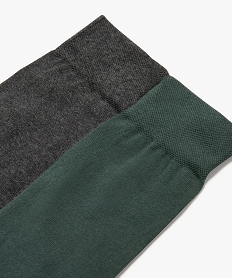 chaussettes fines tige haute homme (lot de 2) vertE335901_2
