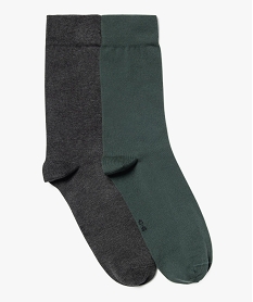 chaussettes fines tige haute homme (lot de 2) vertE335901_3