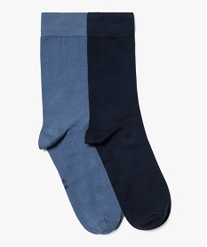 chaussettes fines tige haute homme (lot de 2) bleuE336001_1