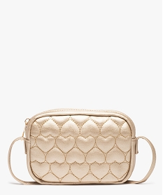 GEMO Sac matelassé avec motifs coeurs fille Gris