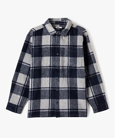 GEMO Sur-chemise à carreaux contenant de la laine garçon navy