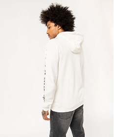 sweat a capuche en molleton doux homme blancE338801_3