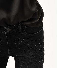 jean slim taille normal a strass femme noirE339301_2
