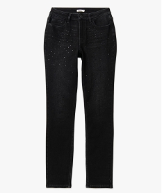 jean slim taille normal a strass femme noirE339301_4