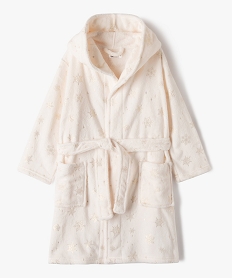 GEMO Robe de chambre en maille peluche avec motifs pailletés fille Imprimé