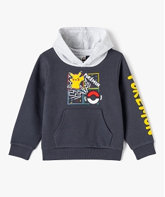 GEMO Sweat à capuche avec motif Pikachu garçon - Pokemon Gris