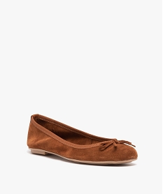 ballerines plate dessus en cuir femme - taneo brun ballerinesE341001_2