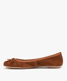 ballerines plate dessus en cuir femme - taneo brun ballerinesE341001_3