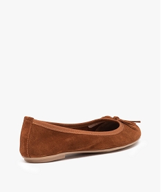 ballerines plate dessus en cuir femme - taneo brun ballerinesE341001_4