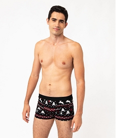 GEMO Boxer de Noël en coton stretch homme (lot de 2) noir standard