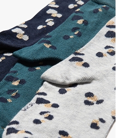 chaussettes tige haute a motif chat femme (lot de 3 paires) gris standardE343501_2