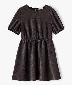 GEMO Robe de soirée scintillante à manches courtes fille Multicolore