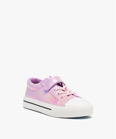baskets fille a scratch en toile irisee multicolore tennis en toileE346401_2