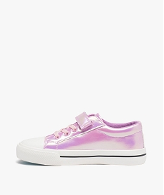 baskets fille a scratch en toile irisee multicolore tennis en toileE346401_3