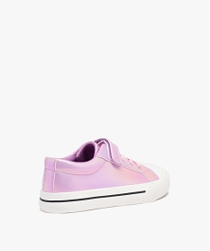 baskets fille a scratch en toile irisee multicolore tennis en toileE346401_4